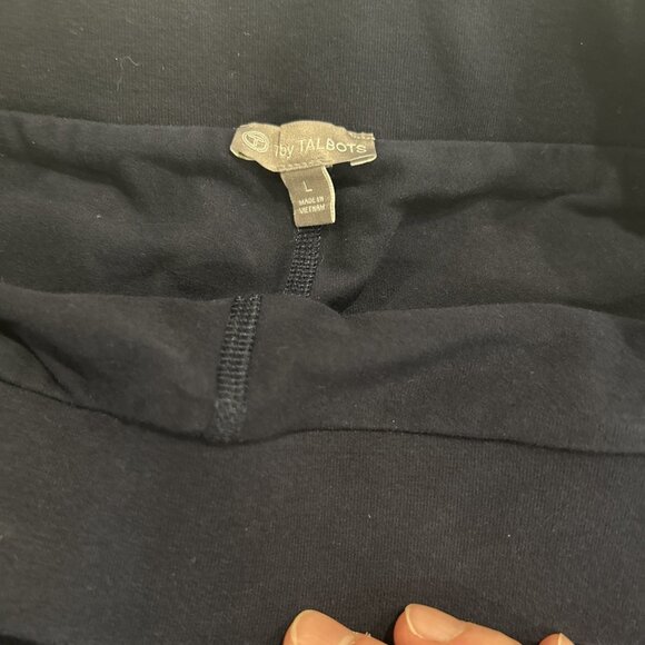 T by Talbots Womens Skort L Navy Blue Athleisure Zip Pockets Golf Pickleball - Picture 6 of 9